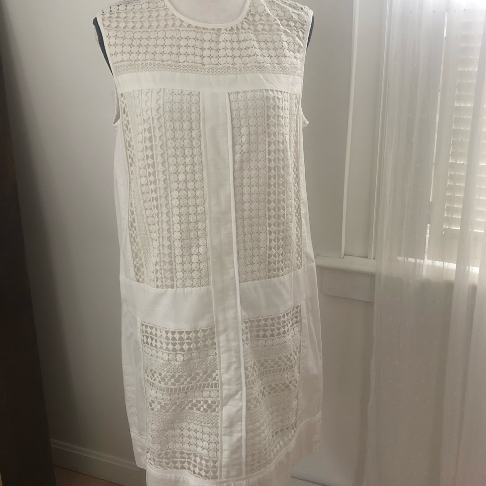 J Crew eyelet shift dress size S